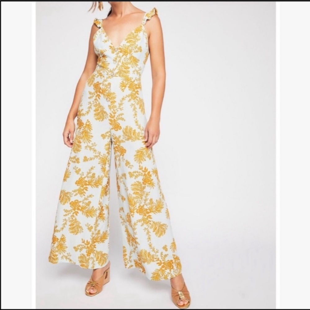 Free People Floral Jumpsuit